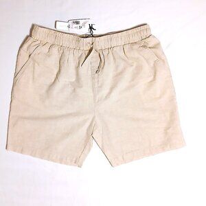Scene & Heard Big Boys Pull-On Elastic Ripstop Khaki Shorts - Size 18-20